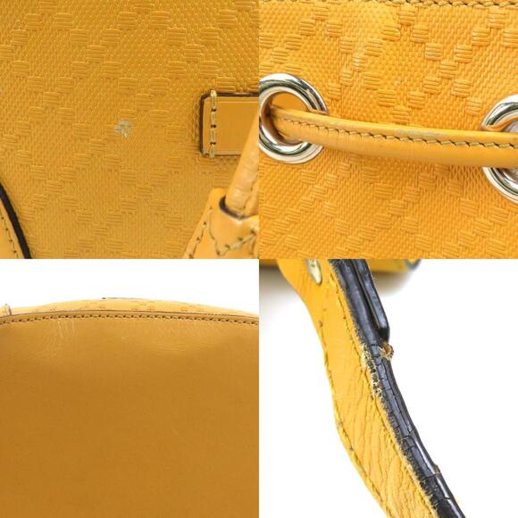 Gucci Diamante Leather Shoulder Bag, Yellow, Women's, 354229 e61402a - Picture 4 of 5